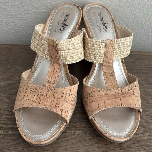 Women’s Coach and Four Wedge Cork Sandals 9M - Picture 3 of 9